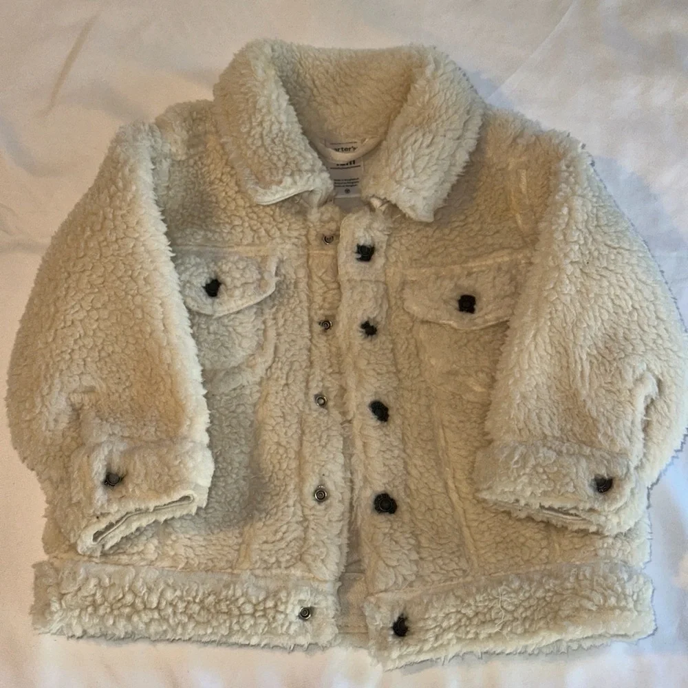 Carter's Cream Sherpa Jacket - Picture 3 of 9